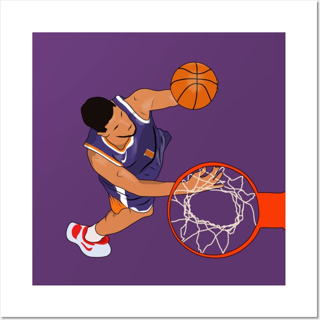 Devin Booker from Above Phoenix Basketball Wall Art by Hevding